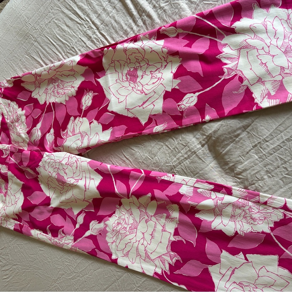 Trina Turk Floral Pink Wide-Leg Pants - Picture 8 of 11